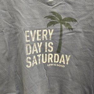 Life is Good Women's Every Day is Saturday Crusher Knit Tee